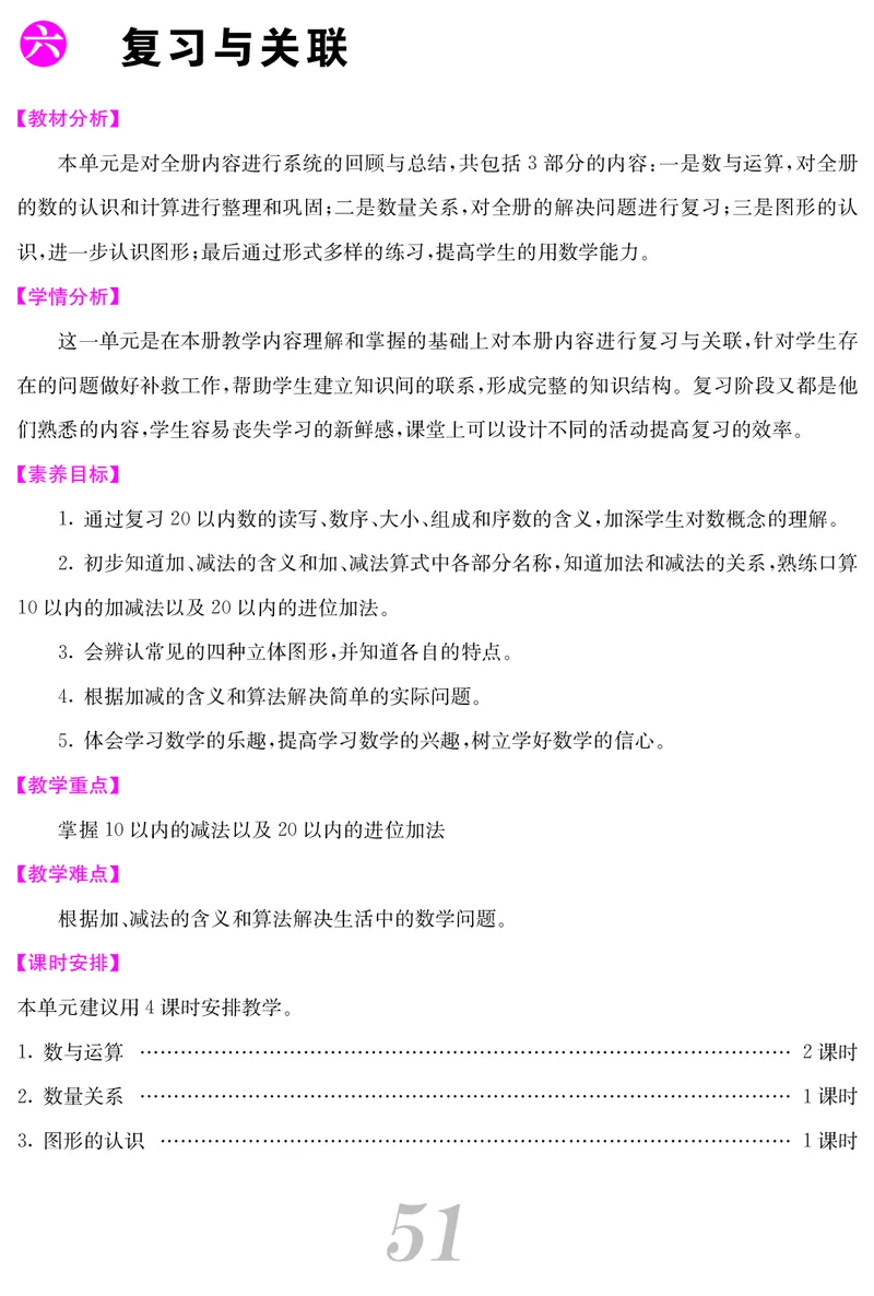 一人数上册教案_小学数学人教版单独教案（1-6上下册）_《课堂内外教案》1-6上下册（26春）_1-6上册（25秋）