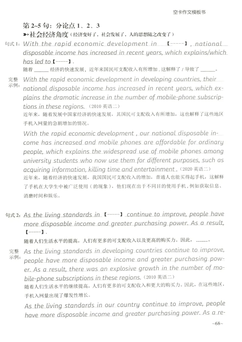 空卡英语作文模板_考研英语真题（英一＋英二）_考研英语真题_考研英语二历年真题_25英语-万能作文模板_25年万能作文模板（持续更新...）_空卡作文模板