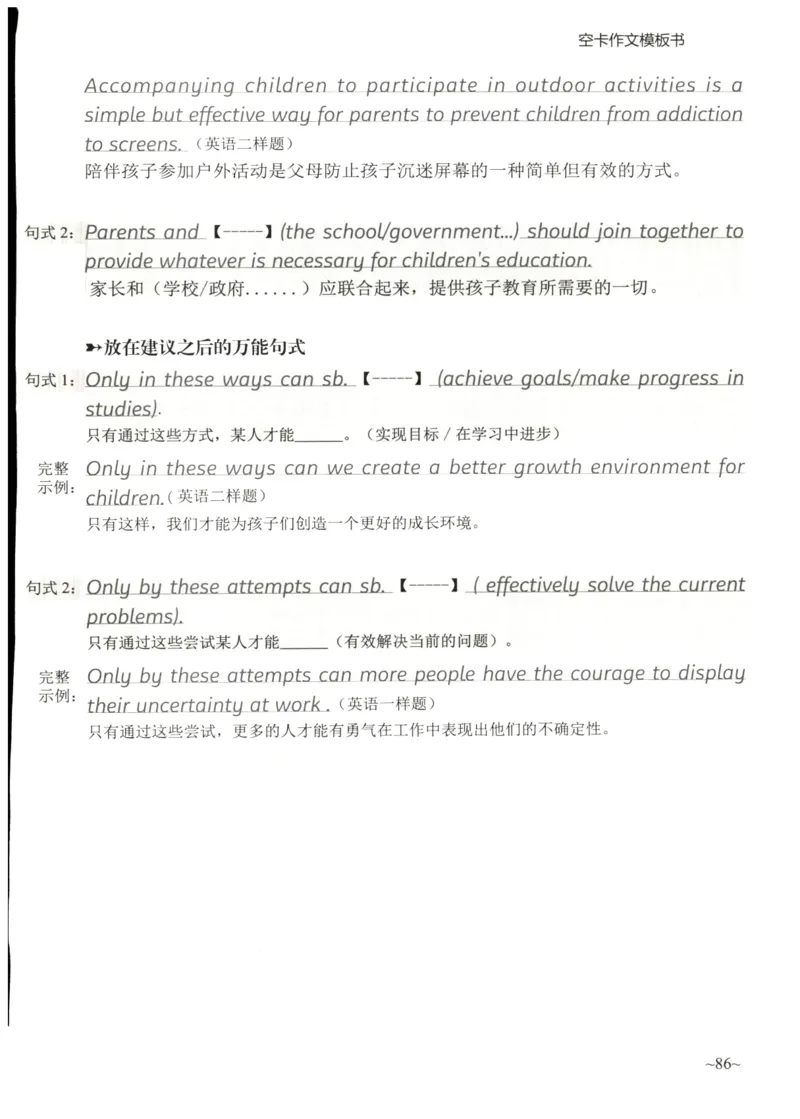 空卡英语作文模板_考研英语真题（英一＋英二）_考研英语真题_考研英语二历年真题_25英语-万能作文模板_25年万能作文模板（持续更新...）_空卡作文模板