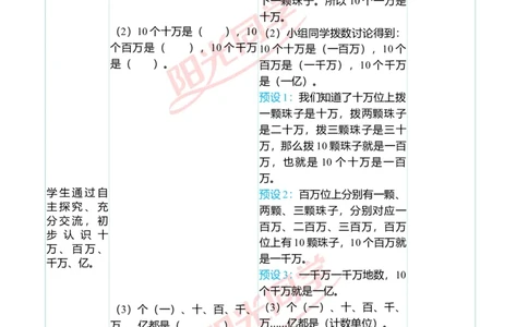 二、教学案例_小学数学人教版单独教案（1-6上下册）_《阳光同学教案》1-6上册（25秋）_阳光同学特级教案数学人教4年级上册_第一单元大数的认识