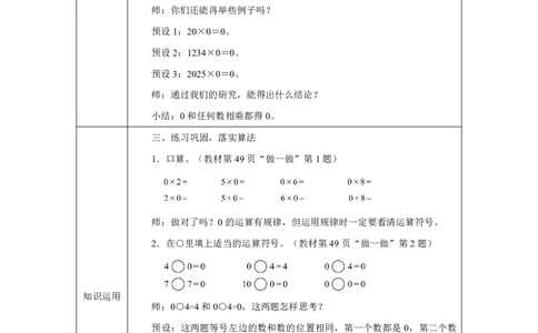 25笔算乘法（0的乘法）_笔算乘法（0的乘法）_教学设计_小学数学人教版单独教案（1-6上下册）_《智慧教育教案》1-6上下册（25秋）_1-6上册_3年级上册（教案）2025秋新教材_第4单元