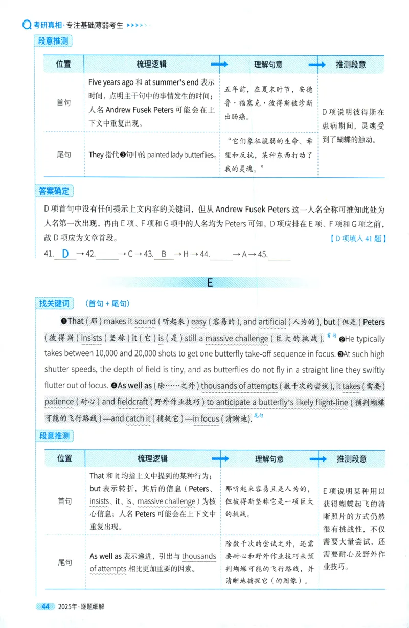 考研英语一2025真题逐题细解_考研英语真题（英一＋英二）_考研英语真题_考研英语一历年真题_❤️5.真相-解析册+逐题细解_2025年真题逐题细解