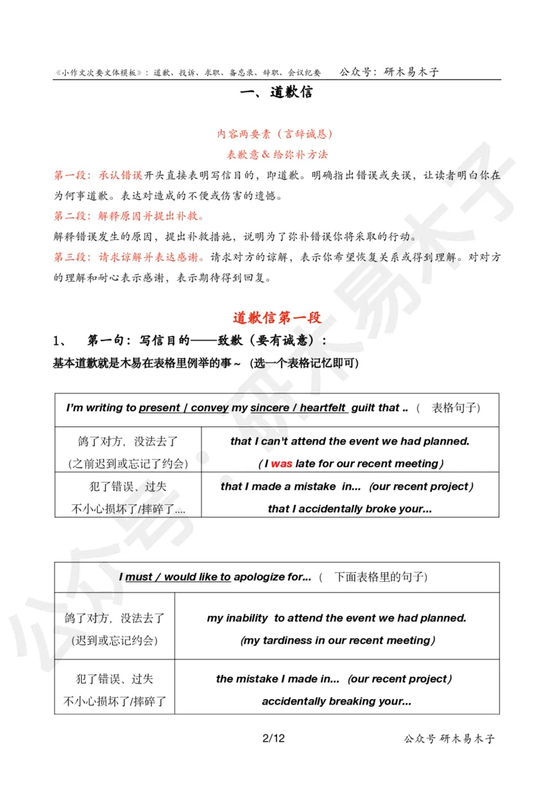 《小作文模板》（次要文体）_考研英语真题（英一＋英二）_考研英语真题_考研英语一历年真题_25英语-万能作文模板_26年万能作文模板（持续更新...）_研木易-作文