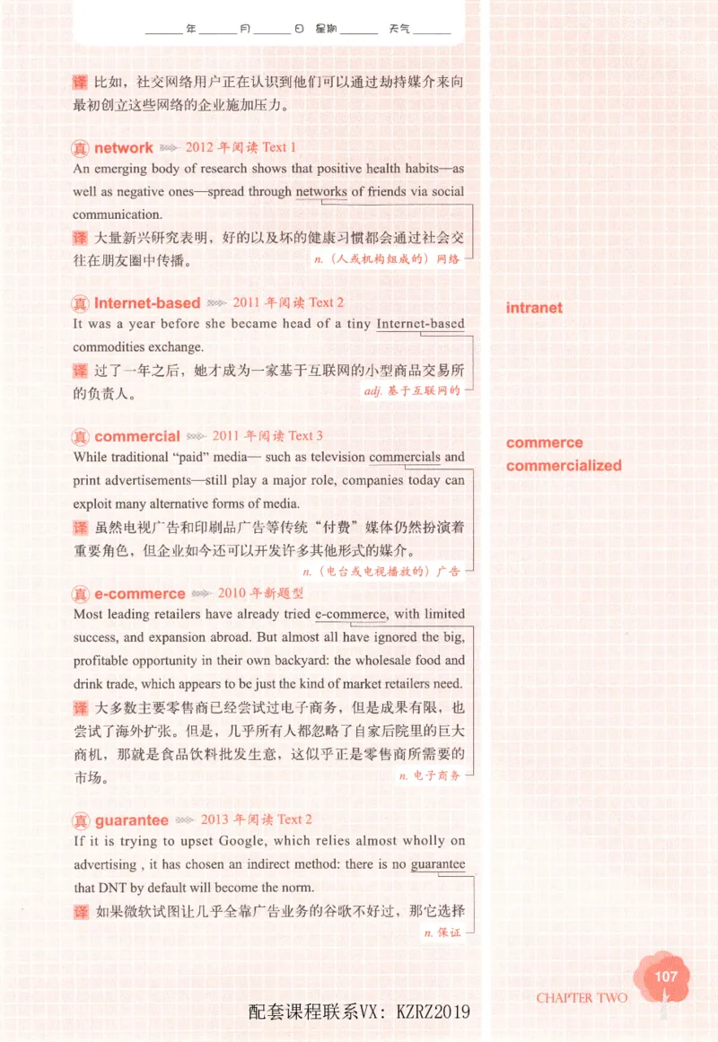 恋词考研英语5500词（晚间听课-真题运用分册）_考研英语真题（英一＋英二）_考研英语真题_考研英语一历年真题_5500词（真题运用+强化强化）