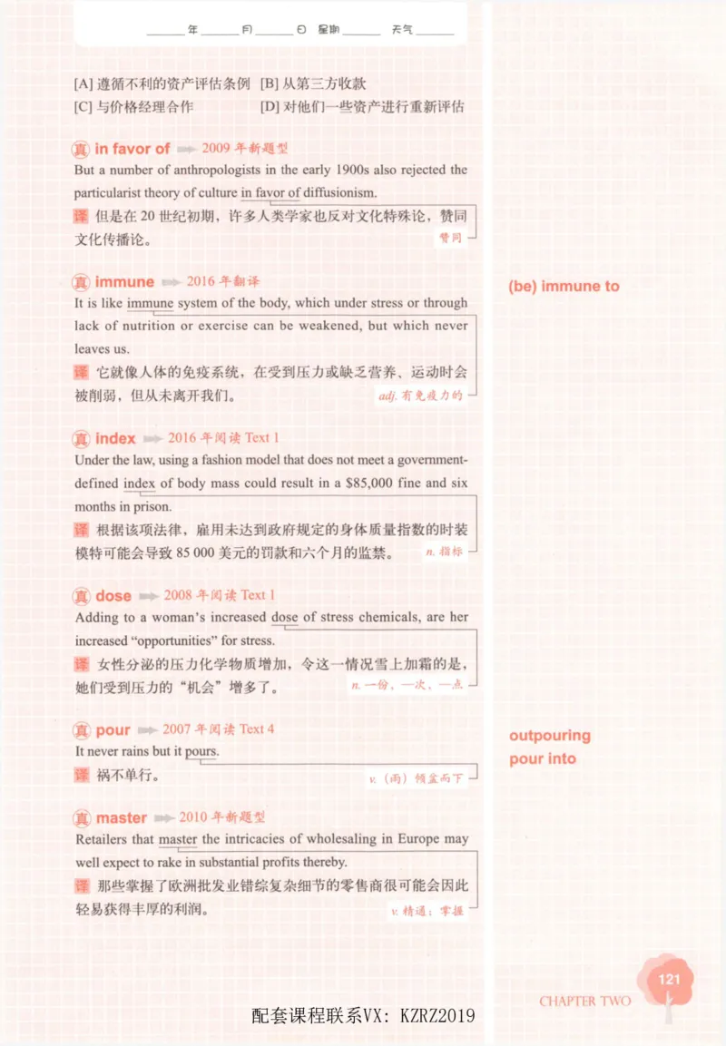 恋词考研英语5500词（晚间听课-真题运用分册）_考研英语真题（英一＋英二）_考研英语真题_考研英语一历年真题_5500词（真题运用+强化强化）