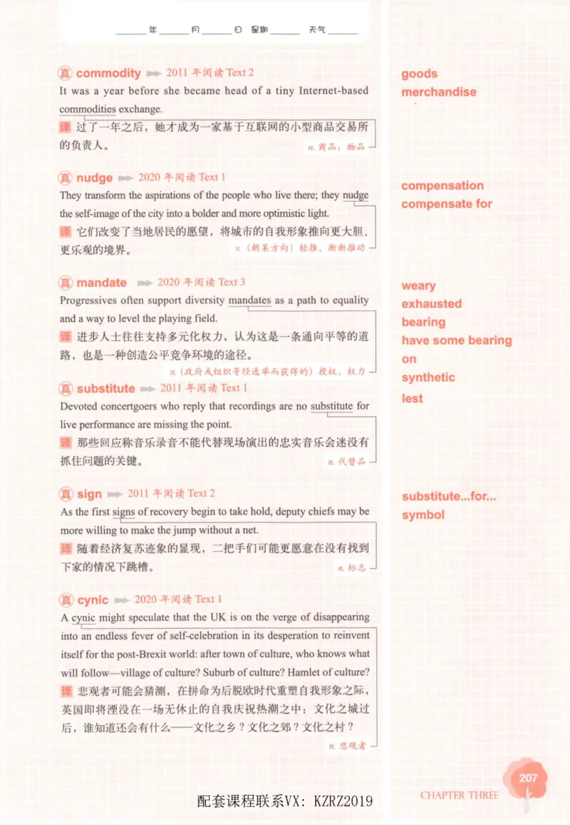 恋词考研英语5500词（晚间听课-真题运用分册）_考研英语真题（英一＋英二）_考研英语真题_考研英语一历年真题_5500词（真题运用+强化强化）