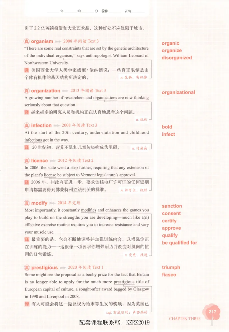 恋词考研英语5500词（晚间听课-真题运用分册）_考研英语真题（英一＋英二）_考研英语真题_考研英语一历年真题_5500词（真题运用+强化强化）