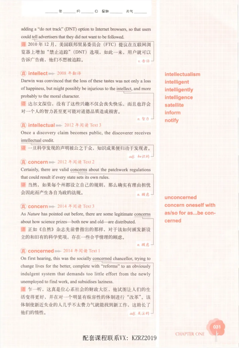 恋词考研英语5500词（晚间听课-真题运用分册）_考研英语真题（英一＋英二）_考研英语真题_考研英语一历年真题_5500词（真题运用+强化强化）