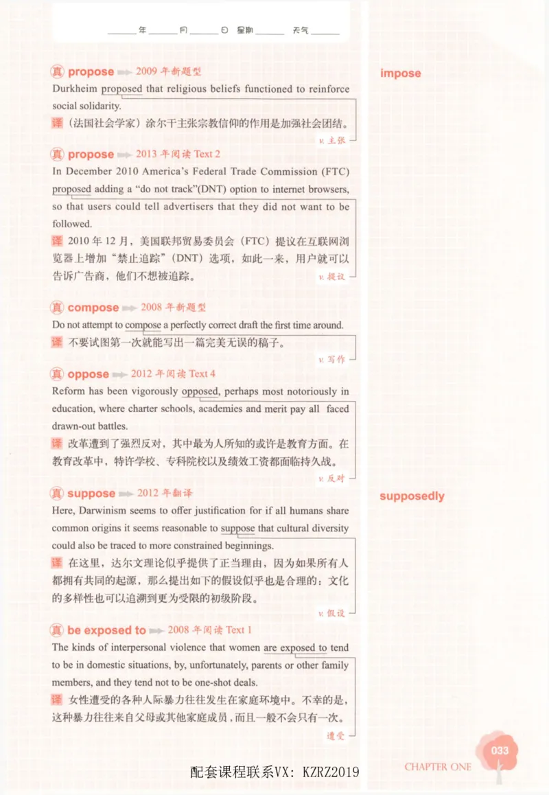 恋词考研英语5500词（晚间听课-真题运用分册）_考研英语真题（英一＋英二）_考研英语真题_考研英语一历年真题_5500词（真题运用+强化强化）