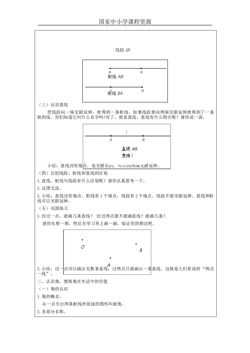 线段、直线、射线和角的认识_教学设计_小学数学人教版单独教案（1-6上下册）_《智慧教育教案》1-6上下册（25秋）_1-6上册_4年级上册（教案）新插图_第3单元角的度量