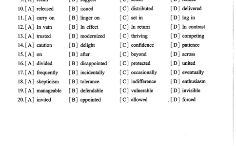 2011年真题及答案速查_考研英语真题（英一＋英二）_考研英语真题_考研英语二历年真题_❤️6.黄皮-英语二+解析_真题及答案速查（2010-2025)
