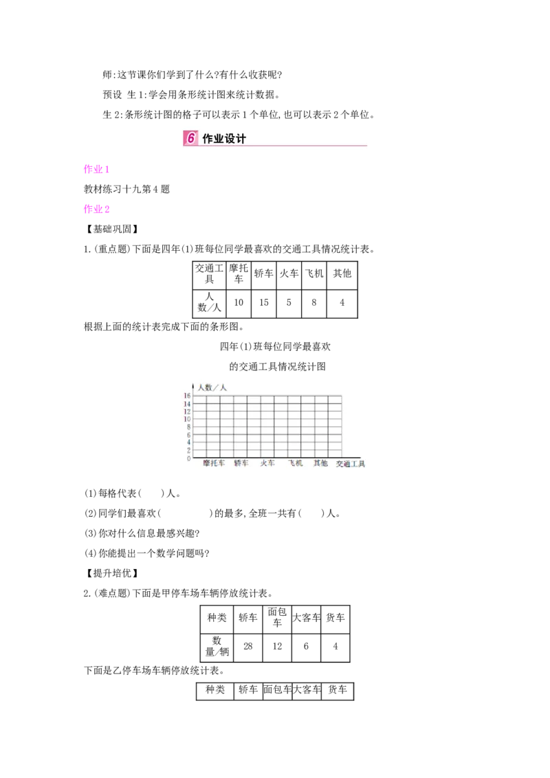 第7单元条形统计图_小学数学人教版4年级上册_1课时详案