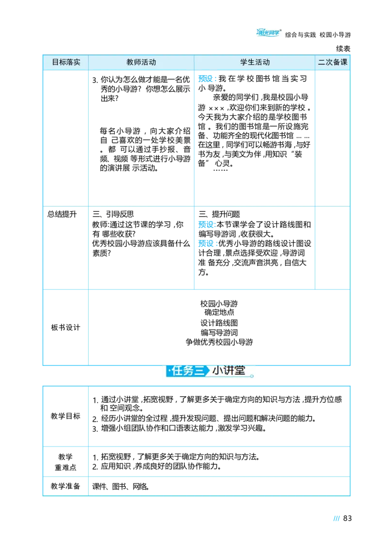 校园小导游_小学数学人教版单独教案（1-6上下册）_《阳光同学教案》1-6上册（25秋）_阳光同学特级教案数学人教2年级上册_综合与实践校园小导游