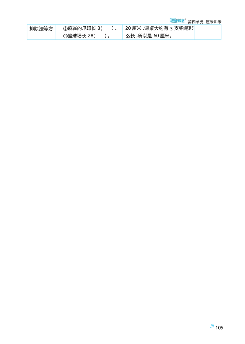 第四单元_小学数学人教版单独教案（1-6上下册）_《阳光同学教案》1-6上册（25秋）_阳光同学特级教案数学人教2年级上册_第四单元厘米和米