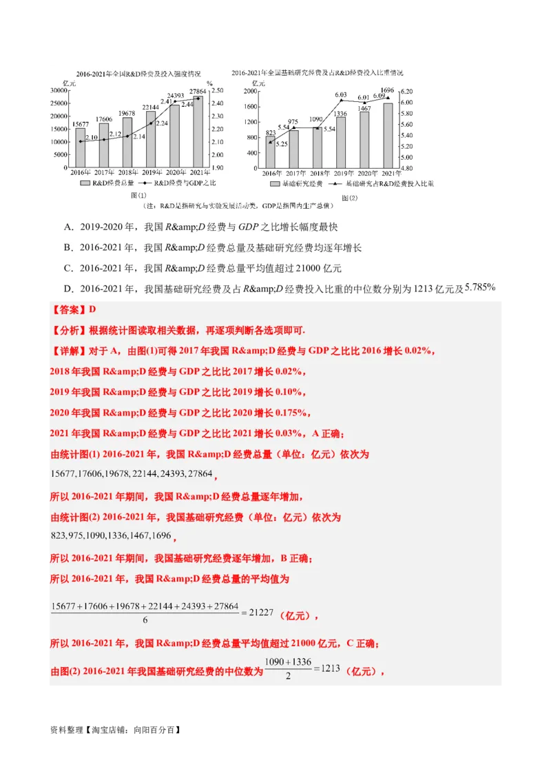 第47练随机抽样（精练：基础+重难点）一轮复习讲义2024年高考数学高频考点题型归纳与方法总结（新高考通用）解析版_新高考复习资料_2024年新高考资料_一轮复习资料