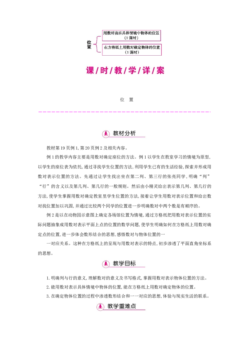 第2单元位置_小学数学人教版5年级上册_1课时详案