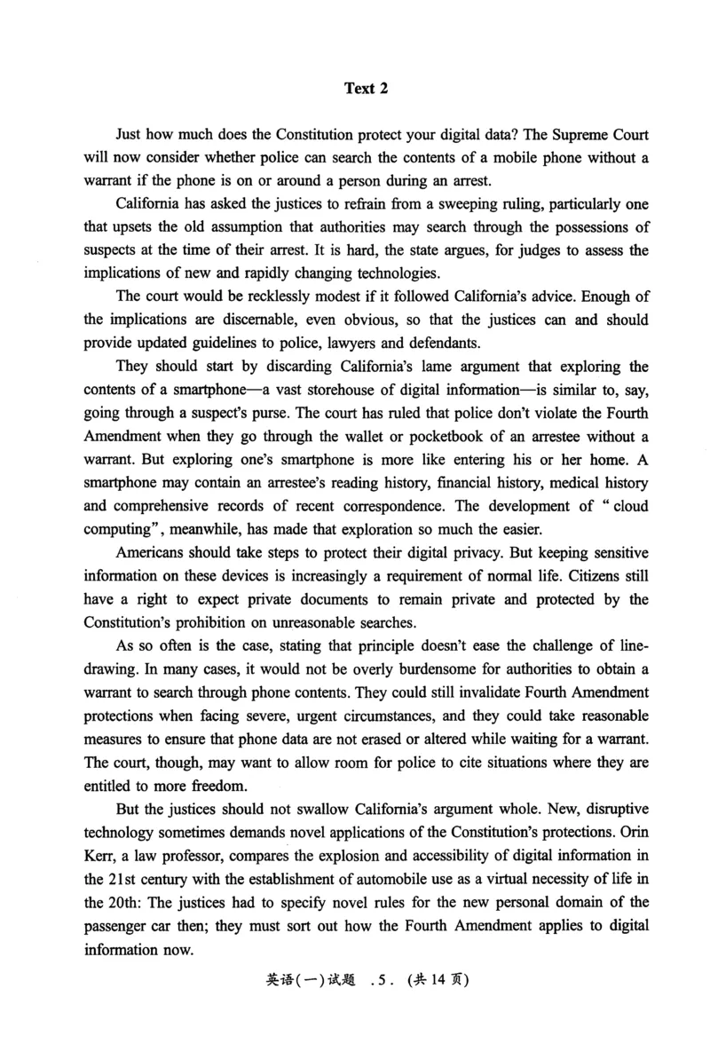 2015年真题及答案速查_考研英语真题（英一＋英二）_考研英语真题_考研英语一历年真题_❤️6.黄皮-英语一解析_真题及答案速查（2001-2025）