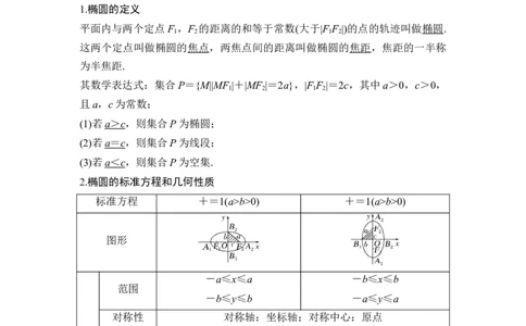 第5节椭圆_新高考复习资料_2024年新高考资料_一轮复习资料_完2024数学步步高大一轮复习（课件+讲义）_2024年高考数学一轮复习讲义（新高考版）_赠1套word版补充习题库