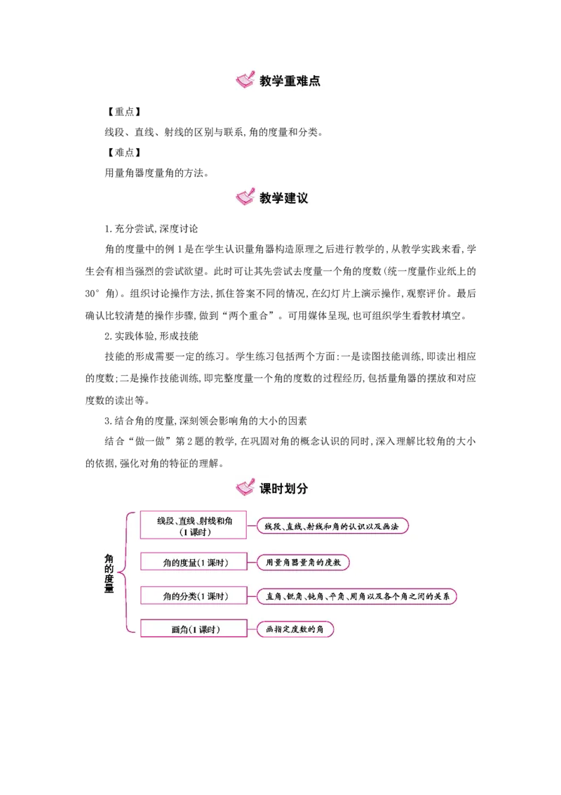 第3单元角的度量_小学数学人教版4年级上册_1课时详案