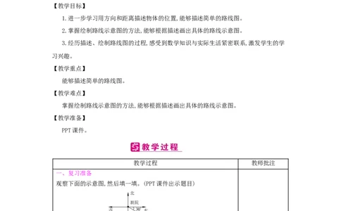 第2单元　位置与方向(二)_小学数学人教版6年级上册_2课时简案