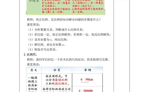 第10课时比和比例（2）_小学数学人教版单独教案（1-6上下册）_《绿卡图书教案》1-6下册（26春）_6年级下册（26春）_6整理和复习