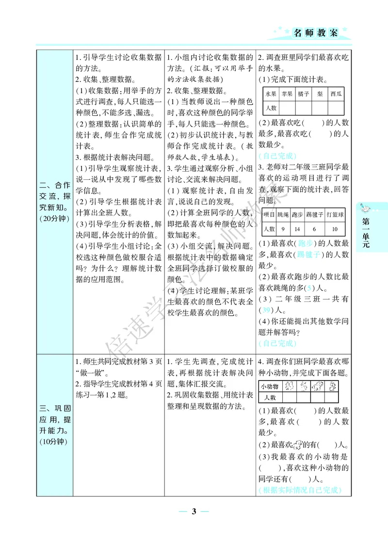 倍速名师教案RJ2数下_小学数学人教版单独教案（1-6上下册）_《名师教案》1-6上下册（24秋）_1-6下册