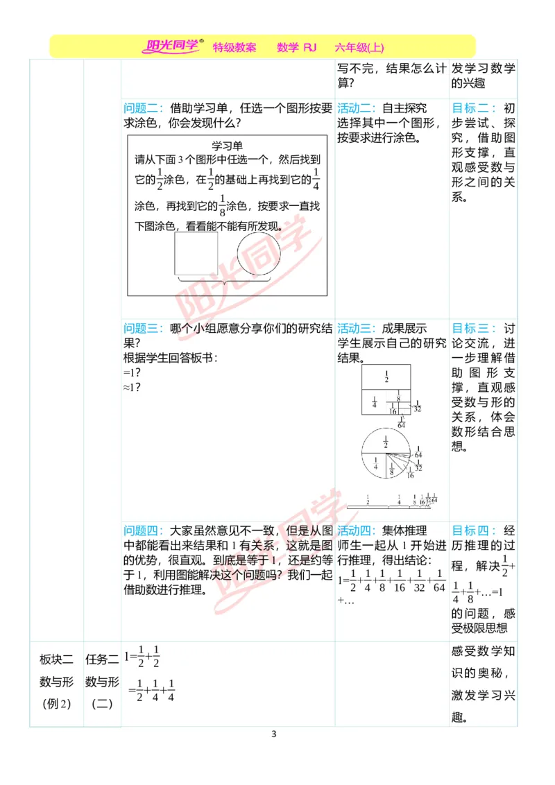 第八单元单元分析_小学数学人教版单独教案（1-6上下册）_《阳光同学教案》1-6上册（25秋）_阳光同学特级教案数学人教6年级上册_第八单元　数学广角&mdash;&mdash;数与形