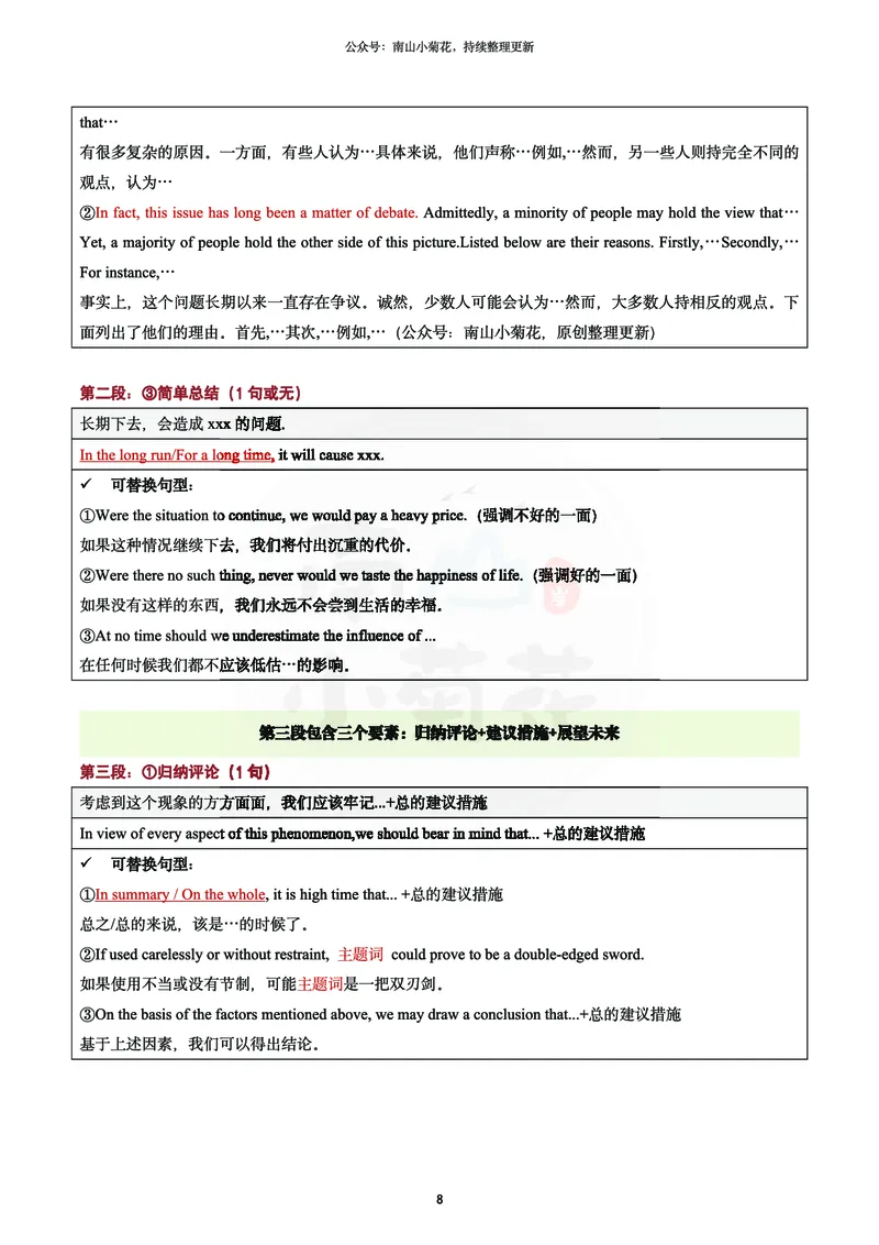 南山吃鸡计划&middot;大作文万用模版（包含速成计划表2）_考研英语真题（英一＋英二）_考研英语真题_考研英语一历年真题_25英语-万能作文模板_26年万能作文模板（持续更新...）_南山