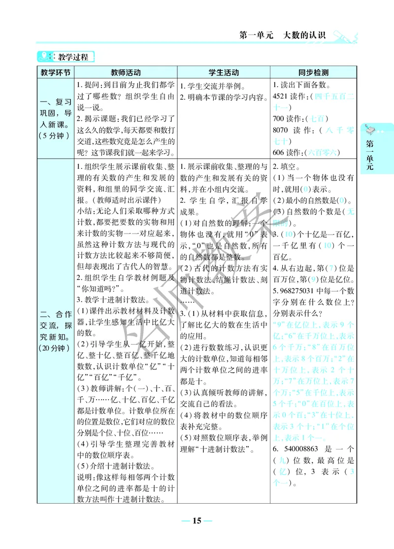 名师教案4年级上册（24秋）_小学数学人教版单独教案（1-6上下册）_《名师教案》1-6上下册（24秋）_1-6上册