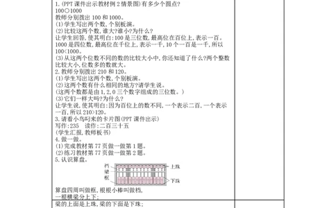 第7单元万以内数的认识_小学数学人教版2年级下册_1课时简案_1课时简案