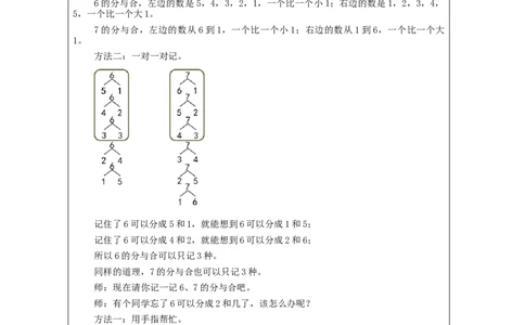 6、7的分与合_教学设计_小学数学人教版单独教案（1-6上下册）_《智慧教育教案》1-6上下册（25秋）_1-6上册_1年级上册（教案）新插图_第5单元6~10的认识和加减法