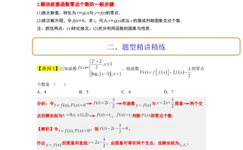 素养拓展5嵌套函数的零点问题（原卷版）_新高考复习资料_2024年新高考资料_一轮复习资料_完一轮复习讲义2024年高考数学高频考点题型归纳与方法总结（新高考）