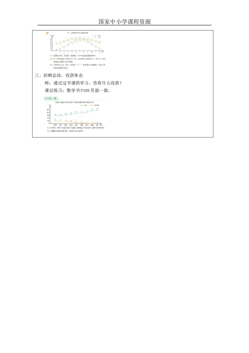折线统计图(第2课时)_教学设计_小学数学人教版单独教案（1-6上下册）_《智慧教育教案》1-6上下册（25秋）_1-6下册_5年级下册（教案）新插图_第7单元折线统计图