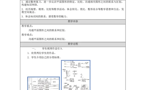 平面图形整理和复习(第1课时)_教学设计_小学数学人教版单独教案（1-6上下册）_《智慧教育教案》1-6上下册（25秋）_1-6下册_6年级下册（教案）新插图_第6单元整理和复习