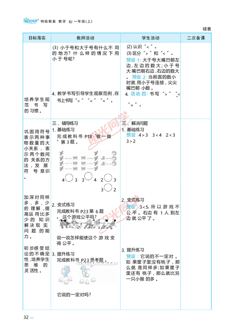 一5以内数的认识和加、减法_小学数学人教版单独教案（1-6上下册）_《阳光同学教案》1-6上册（25秋）_阳光同学特级教案数学人教1年级上册
