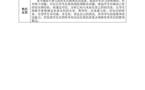 第6课时减法各部分间的关系_小学数学人教版单独教案（1-6上下册）_《绿卡图书教案》1-6下册（26春）_2年级下册（26春）_四万以内的加法和减法