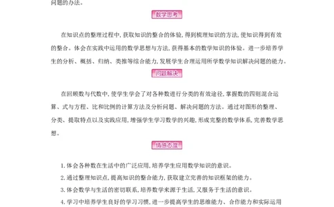 总复习_小学数学人教版6年级下册_1课时详案_1课时详案