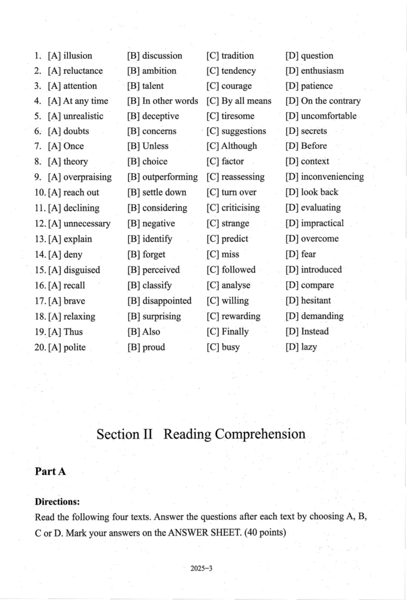 2025年真题及答案速查_考研英语真题（英一＋英二）_考研英语真题_考研英语二历年真题_❤️6.黄皮-英语二+解析_真题及答案速查（2010-2025)