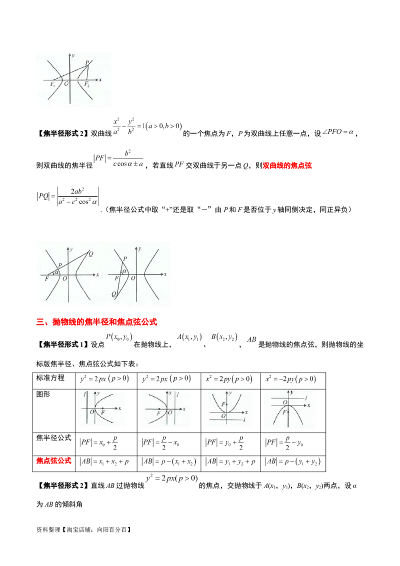 素养拓展31圆锥曲线中焦半径和焦点弦公式的应用（解析版）_新高考复习资料_2024年新高考资料_一轮复习资料_一轮复习讲义&mdash;素养拓展（精讲+精练）（新高考通用）