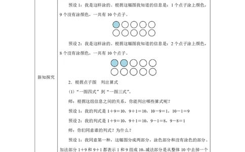 10的加、减法_教学设计_小学数学人教版单独教案（1-6上下册）_《智慧教育教案》1-6上下册（25秋）_1-6上册_1年级上册（教案）2024秋新教材_第2单元