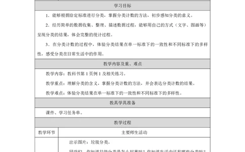 1一、分类与整理_按给定标准分类_教学设计1_小学数学人教版单独教案（1-6上下册）_《智慧教育教案》1-6上下册（25秋）_1-6上册_2年级上册（教案）2025秋新教材_第1单元