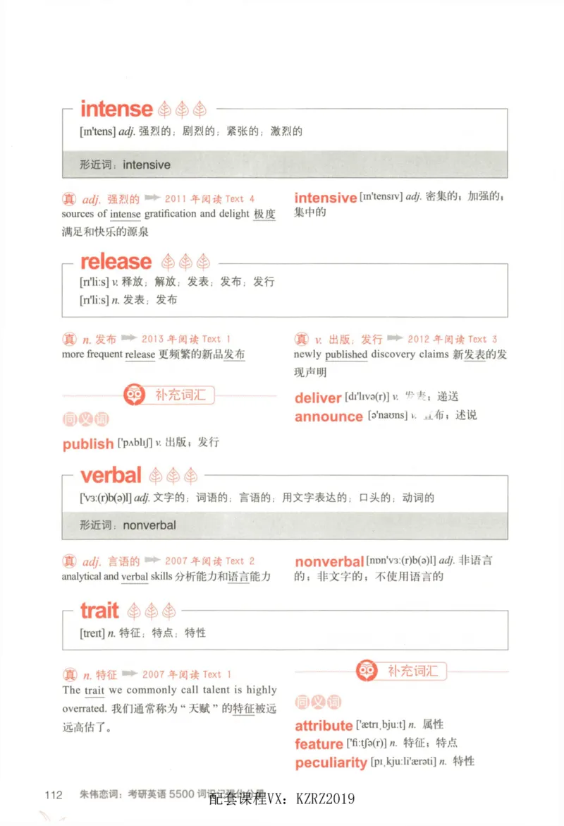 恋词考研英语5500词（晨起刷词-识记强化分册）_考研英语真题（英一＋英二）_考研英语真题_考研英语一历年真题_5500词（真题运用+强化强化）