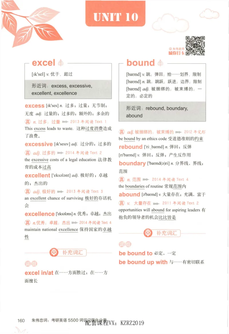 恋词考研英语5500词（晨起刷词-识记强化分册）_考研英语真题（英一＋英二）_考研英语真题_考研英语一历年真题_5500词（真题运用+强化强化）