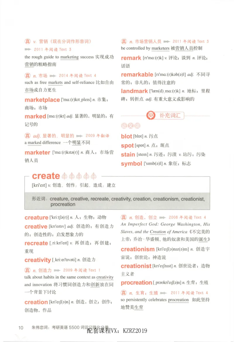 恋词考研英语5500词（晨起刷词-识记强化分册）_考研英语真题（英一＋英二）_考研英语真题_考研英语一历年真题_5500词（真题运用+强化强化）