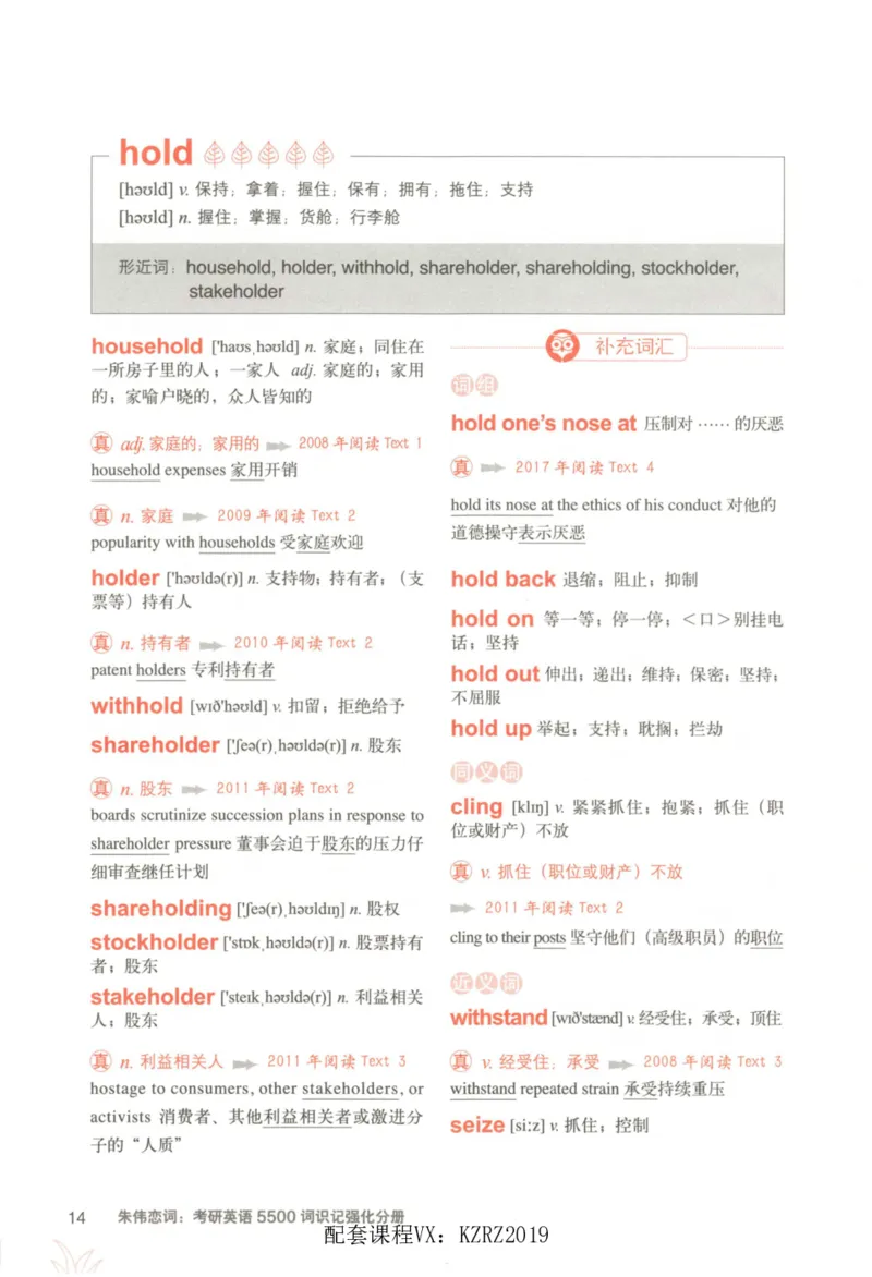 恋词考研英语5500词（晨起刷词-识记强化分册）_考研英语真题（英一＋英二）_考研英语真题_考研英语一历年真题_5500词（真题运用+强化强化）