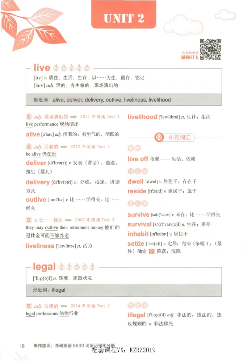 恋词考研英语5500词（晨起刷词-识记强化分册）_考研英语真题（英一＋英二）_考研英语真题_考研英语一历年真题_5500词（真题运用+强化强化）