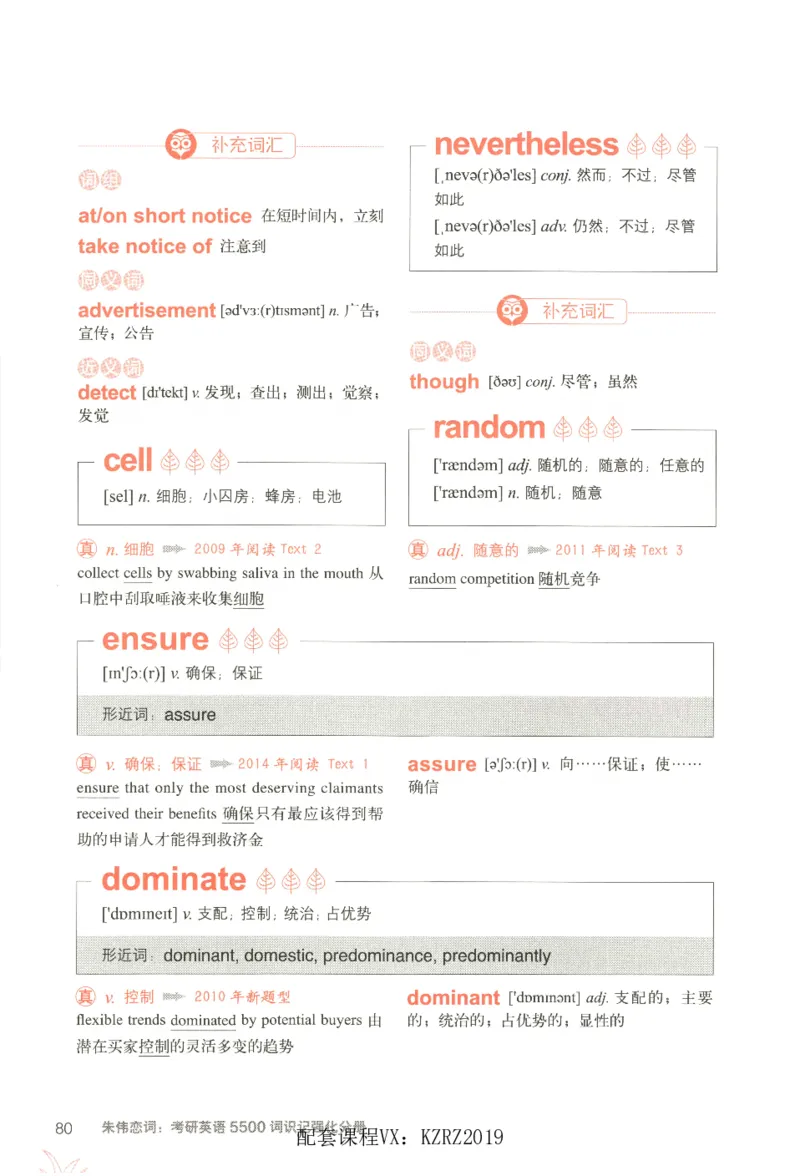 恋词考研英语5500词（晨起刷词-识记强化分册）_考研英语真题（英一＋英二）_考研英语真题_考研英语一历年真题_5500词（真题运用+强化强化）