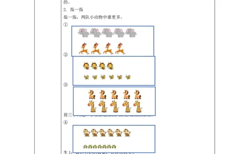 比多少_教学设计_小学数学人教版单独教案（1-6上下册）_《智慧教育教案》1-6上下册（25秋）_1-6上册_1年级上册（教案）新插图_第1单元准备课