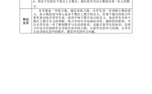 第3课时练习课_小学数学人教版单独教案（1-6上下册）_《绿卡图书教案》1-6下册（26春）_4年级下册（26春）_4小数的意义和性质