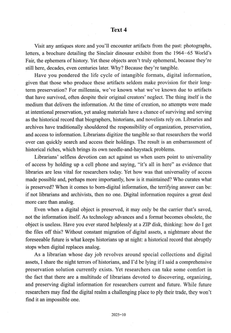 2025年真题及答案速查_考研英语真题（英一＋英二）_考研英语真题_考研英语一历年真题_❤️6.黄皮-英语一解析_真题及答案速查（2001-2025）